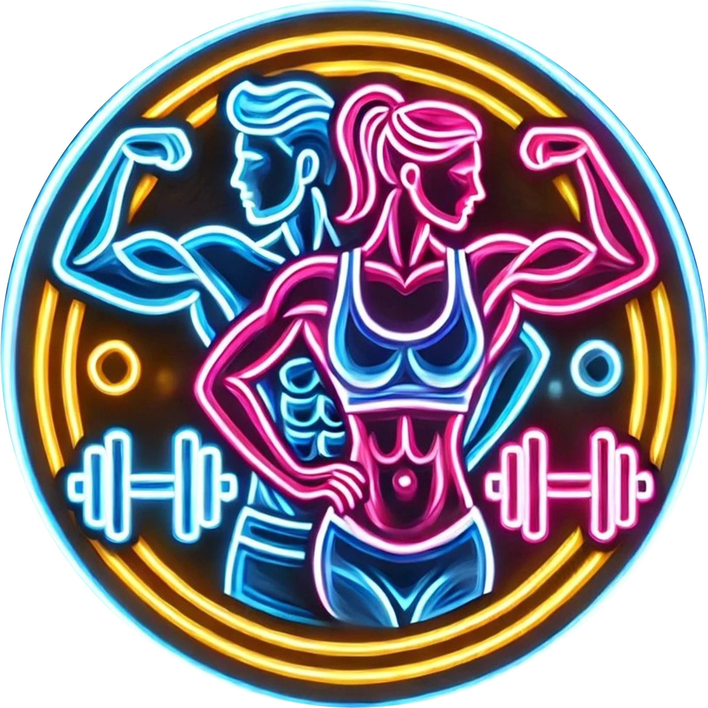 Home Gym Neon Sign - لافتة معدنية ثنائية الأبعاد لصالة الألعاب