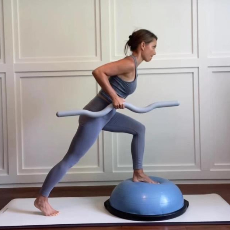 Home Gym Yoga - عصا بيلاتس مزودة بوزن وغطاء سيليكون،