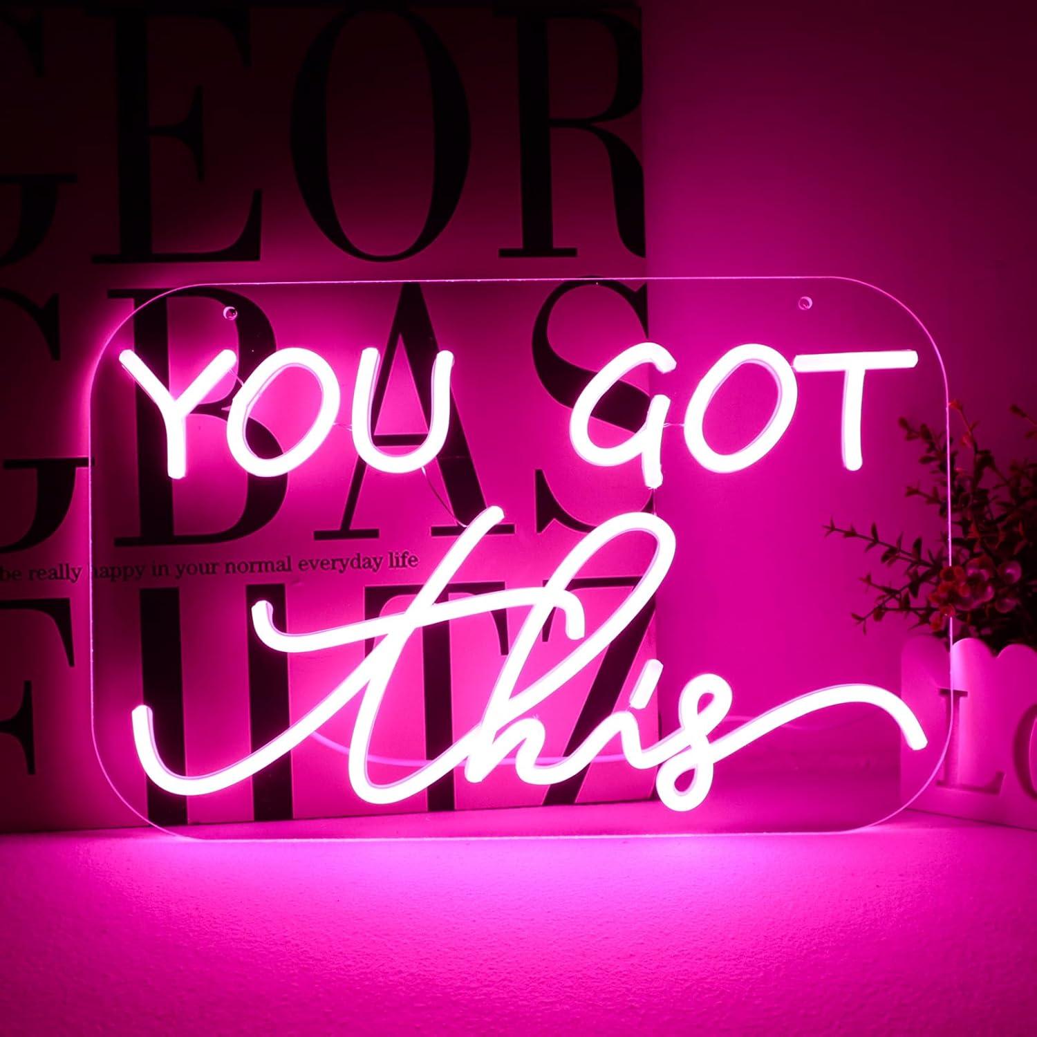لديك هذا - لافتة نيون بإضاءة L - مراجعة Home Gym Neon Sign وسعره