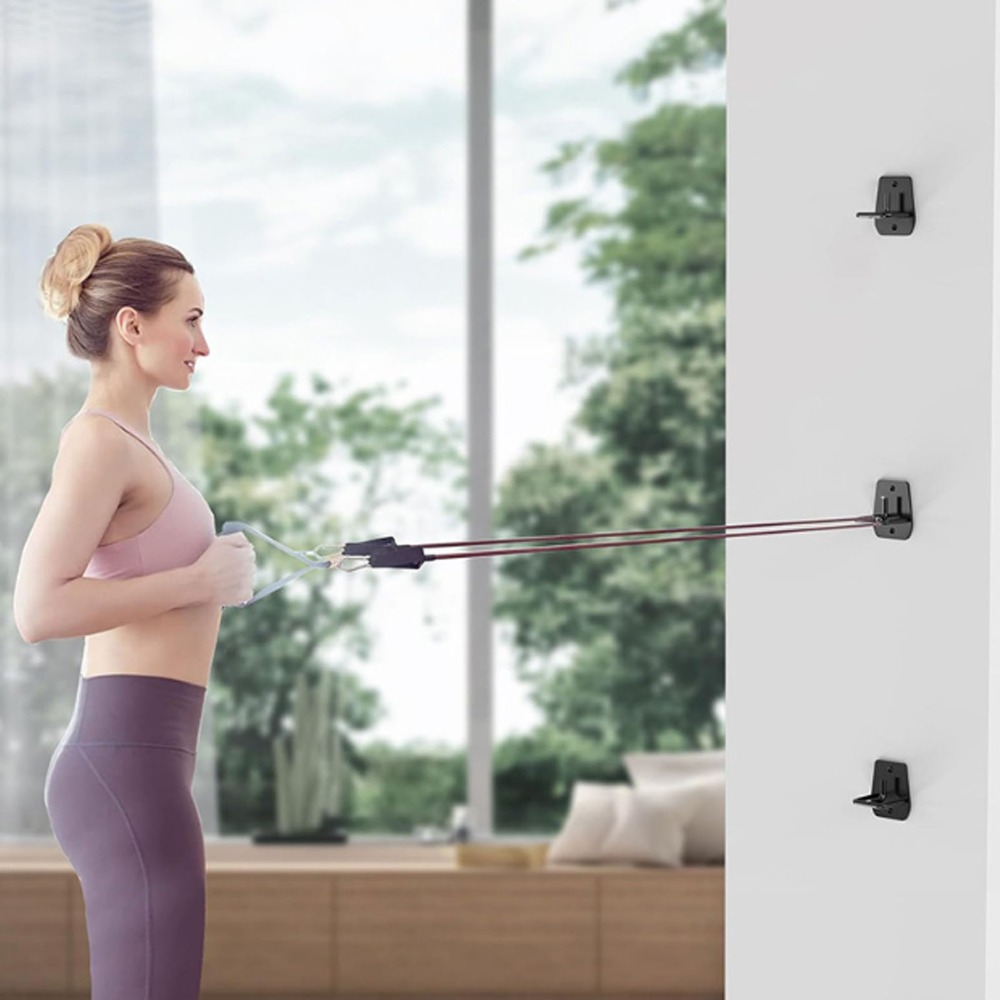 3 قطع من مثبتات الحائط السوداء - مراجعة Home Gym Yoga وسعره
