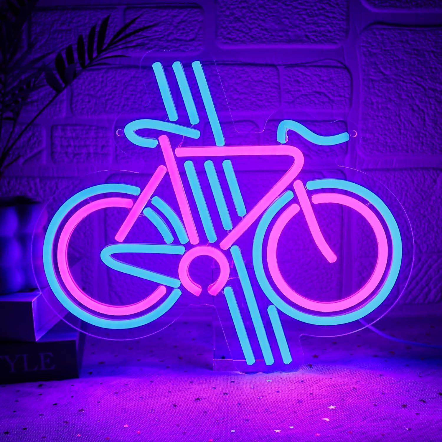 دراجة النيون تسجيل عكس الضوء د - مراجعة Home Gym Neon Sign وسعره