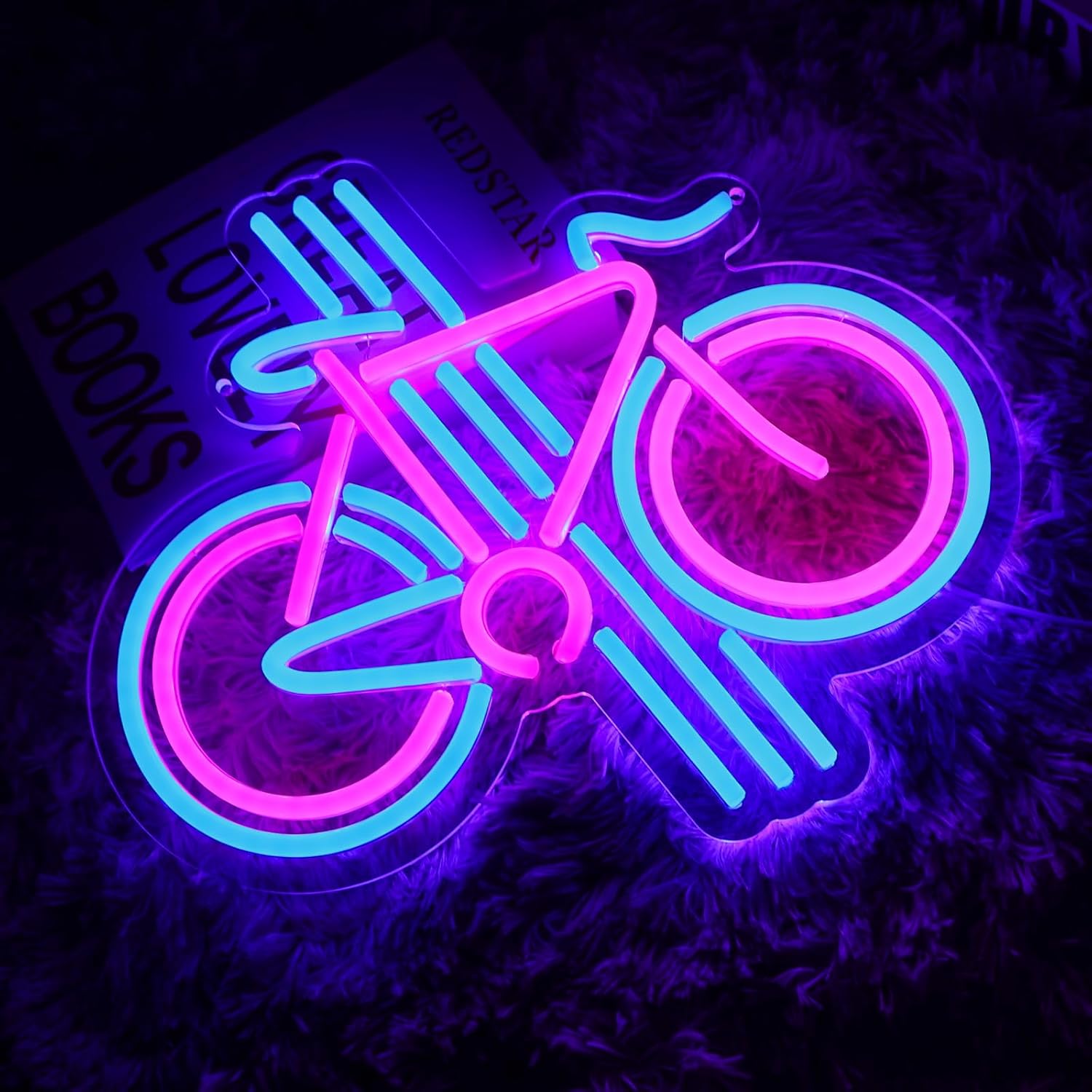 دراجة النيون تسجيل عكس الضوء د - مراجعة Home Gym Neon Sign وسعره