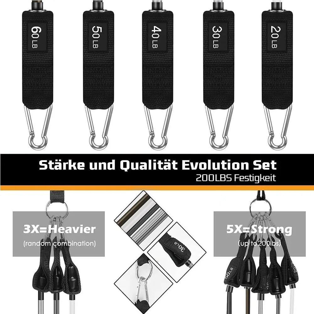 مجموعة أحزمة المقاومة، حبل شد  - مراجعة Home Gym Equipment Set وسعره